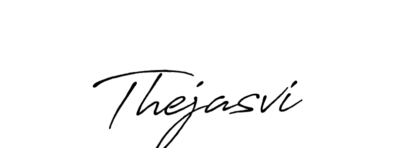 Make a beautiful signature design for name Thejasvi. With this signature (Antro_Vectra_Bolder) style, you can create a handwritten signature for free. Thejasvi signature style 7 images and pictures png