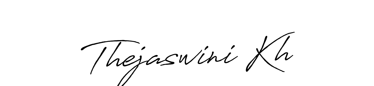 How to make Thejaswini Kh signature? Antro_Vectra_Bolder is a professional autograph style. Create handwritten signature for Thejaswini Kh name. Thejaswini Kh signature style 7 images and pictures png
