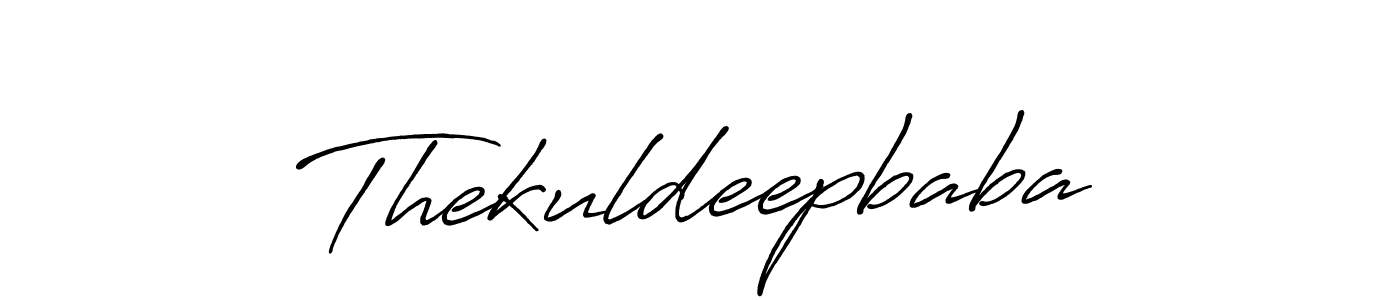 Use a signature maker to create a handwritten signature online. With this signature software, you can design (Antro_Vectra_Bolder) your own signature for name Thekuldeepbaba. Thekuldeepbaba signature style 7 images and pictures png