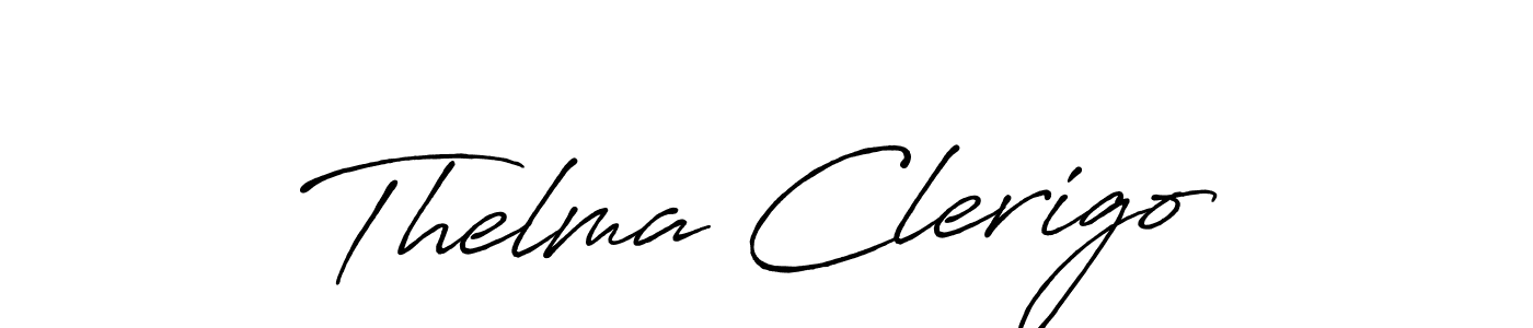 Use a signature maker to create a handwritten signature online. With this signature software, you can design (Antro_Vectra_Bolder) your own signature for name Thelma Clerigo. Thelma Clerigo signature style 7 images and pictures png