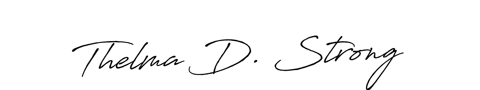 How to make Thelma D. Strong name signature. Use Antro_Vectra_Bolder style for creating short signs online. This is the latest handwritten sign. Thelma D. Strong signature style 7 images and pictures png