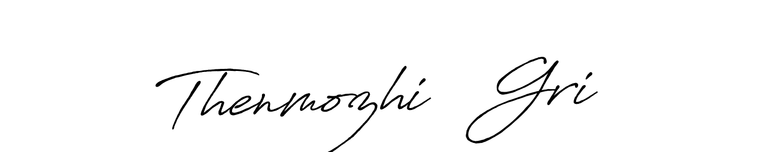 Make a beautiful signature design for name Thenmozhi   Gri. With this signature (Antro_Vectra_Bolder) style, you can create a handwritten signature for free. Thenmozhi   Gri signature style 7 images and pictures png
