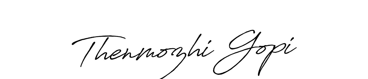 It looks lik you need a new signature style for name Thenmozhi Gopi. Design unique handwritten (Antro_Vectra_Bolder) signature with our free signature maker in just a few clicks. Thenmozhi Gopi signature style 7 images and pictures png
