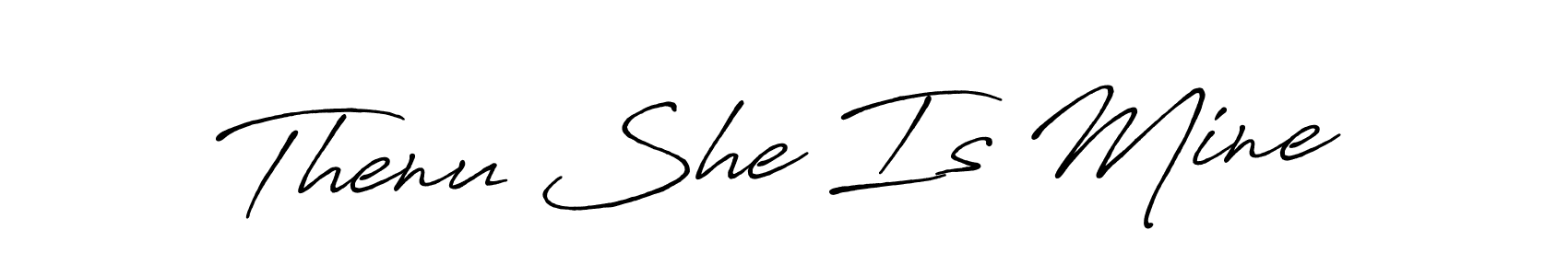 You should practise on your own different ways (Antro_Vectra_Bolder) to write your name (Thenu She Is Mine) in signature. don't let someone else do it for you. Thenu She Is Mine signature style 7 images and pictures png