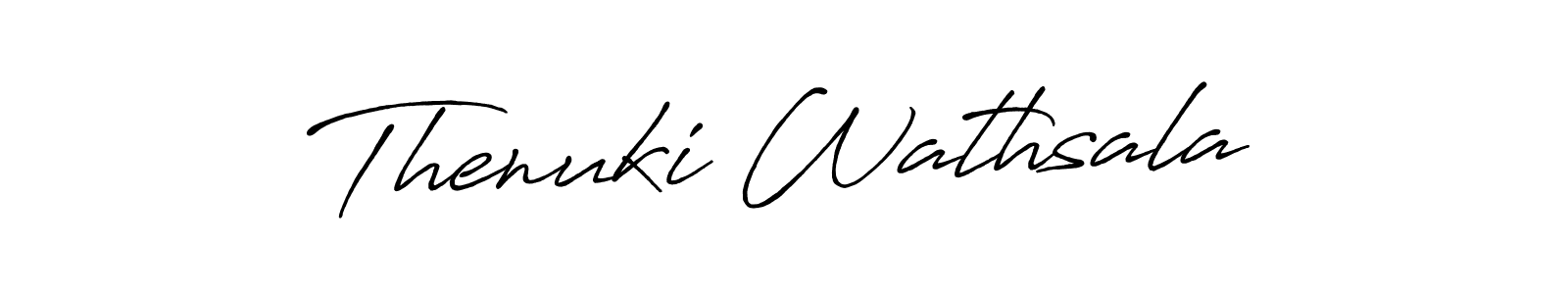 Make a beautiful signature design for name Thenuki Wathsala. With this signature (Antro_Vectra_Bolder) style, you can create a handwritten signature for free. Thenuki Wathsala signature style 7 images and pictures png