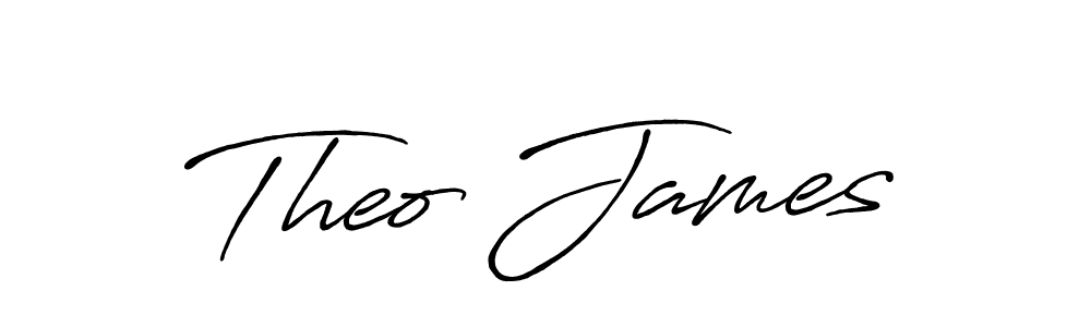 Make a beautiful signature design for name Theo James. With this signature (Antro_Vectra_Bolder) style, you can create a handwritten signature for free. Theo James signature style 7 images and pictures png