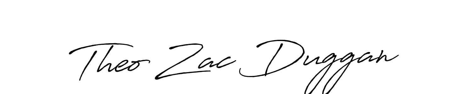 How to make Theo Zac Duggan name signature. Use Antro_Vectra_Bolder style for creating short signs online. This is the latest handwritten sign. Theo Zac Duggan signature style 7 images and pictures png