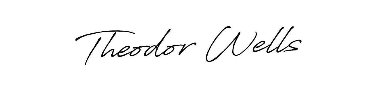 Make a beautiful signature design for name Theodor Wells. With this signature (Antro_Vectra_Bolder) style, you can create a handwritten signature for free. Theodor Wells signature style 7 images and pictures png