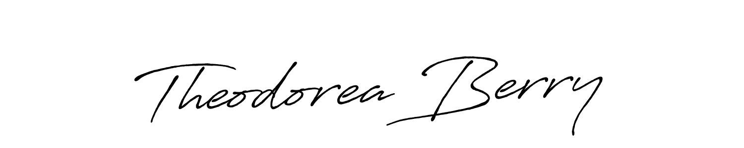 Create a beautiful signature design for name Theodorea Berry. With this signature (Antro_Vectra_Bolder) fonts, you can make a handwritten signature for free. Theodorea Berry signature style 7 images and pictures png