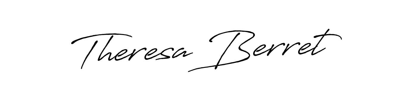 You should practise on your own different ways (Antro_Vectra_Bolder) to write your name (Theresa Berret) in signature. don't let someone else do it for you. Theresa Berret signature style 7 images and pictures png