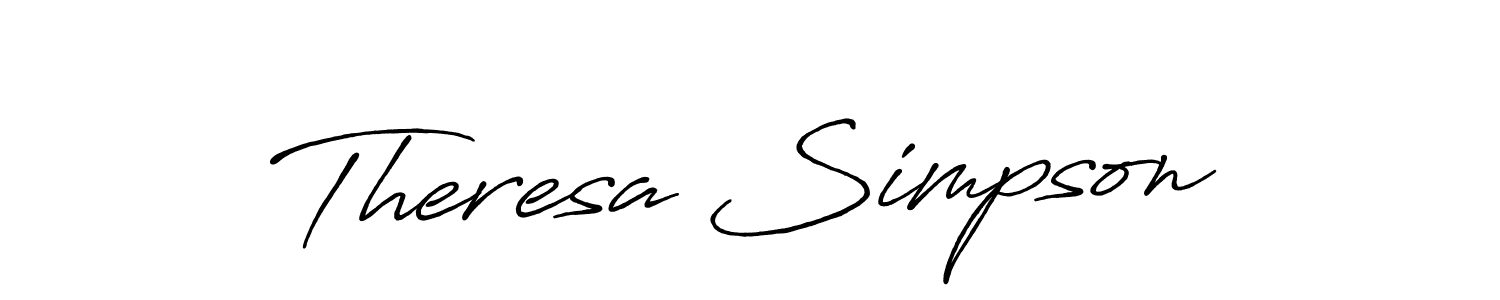 Also we have Theresa Simpson name is the best signature style. Create professional handwritten signature collection using Antro_Vectra_Bolder autograph style. Theresa Simpson signature style 7 images and pictures png