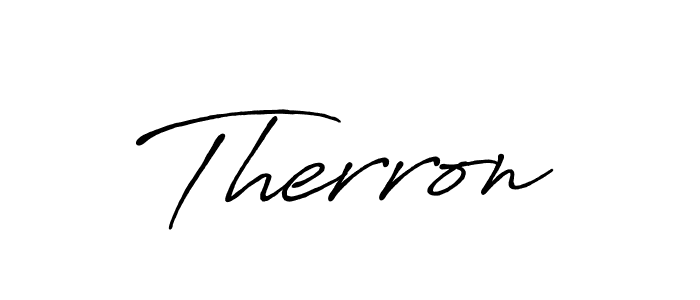 Make a beautiful signature design for name Therron. With this signature (Antro_Vectra_Bolder) style, you can create a handwritten signature for free. Therron signature style 7 images and pictures png