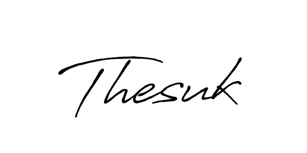 Create a beautiful signature design for name Thesuk. With this signature (Antro_Vectra_Bolder) fonts, you can make a handwritten signature for free. Thesuk signature style 7 images and pictures png