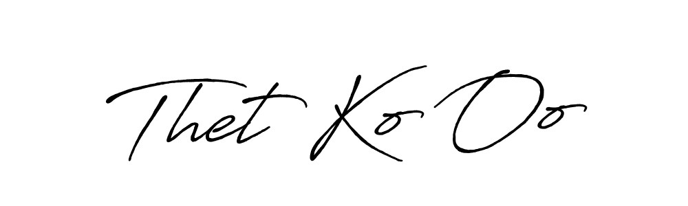 It looks lik you need a new signature style for name Thet Ko Oo. Design unique handwritten (Antro_Vectra_Bolder) signature with our free signature maker in just a few clicks. Thet Ko Oo signature style 7 images and pictures png
