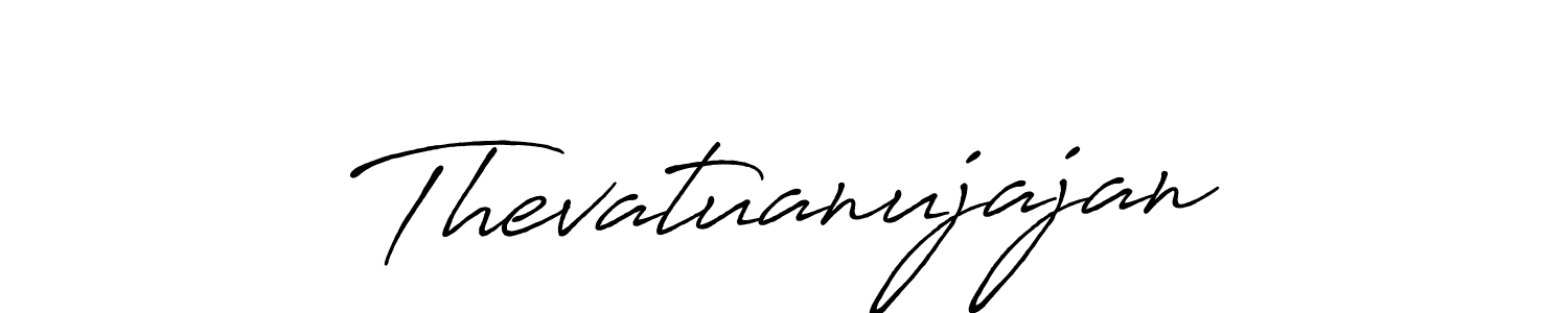 The best way (Antro_Vectra_Bolder) to make a short signature is to pick only two or three words in your name. The name Thevatuanujajan include a total of six letters. For converting this name. Thevatuanujajan signature style 7 images and pictures png