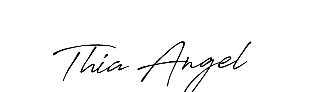 Use a signature maker to create a handwritten signature online. With this signature software, you can design (Antro_Vectra_Bolder) your own signature for name Thia Angel. Thia Angel signature style 7 images and pictures png