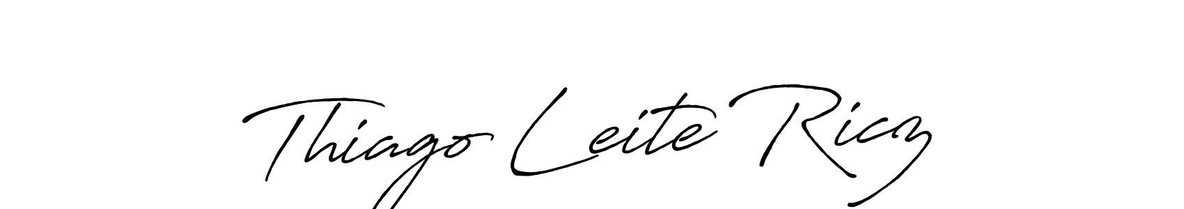 Use a signature maker to create a handwritten signature online. With this signature software, you can design (Antro_Vectra_Bolder) your own signature for name Thiago Leite Ricz. Thiago Leite Ricz signature style 7 images and pictures png