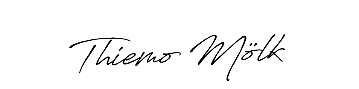 How to make Thiemo Mölk name signature. Use Antro_Vectra_Bolder style for creating short signs online. This is the latest handwritten sign. Thiemo Mölk signature style 7 images and pictures png