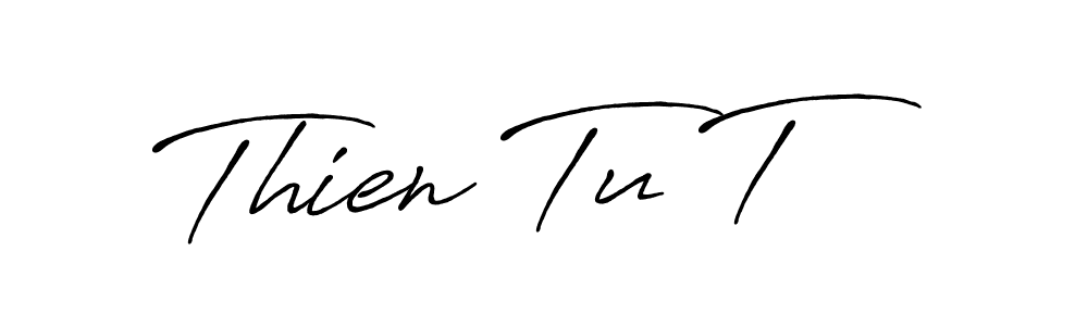 The best way (Antro_Vectra_Bolder) to make a short signature is to pick only two or three words in your name. The name Thien Tu T include a total of six letters. For converting this name. Thien Tu T signature style 7 images and pictures png