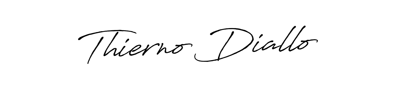How to make Thierno Diallo name signature. Use Antro_Vectra_Bolder style for creating short signs online. This is the latest handwritten sign. Thierno Diallo signature style 7 images and pictures png