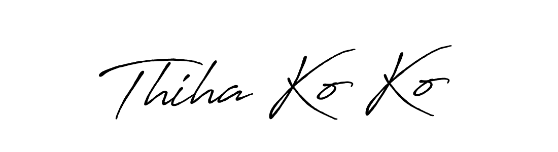 Make a short Thiha Ko Ko signature style. Manage your documents anywhere anytime using Antro_Vectra_Bolder. Create and add eSignatures, submit forms, share and send files easily. Thiha Ko Ko signature style 7 images and pictures png