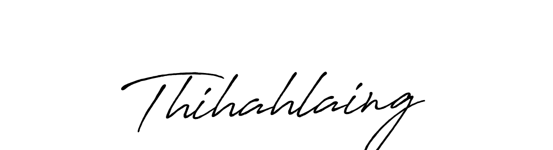 It looks lik you need a new signature style for name Thihahlaing. Design unique handwritten (Antro_Vectra_Bolder) signature with our free signature maker in just a few clicks. Thihahlaing signature style 7 images and pictures png