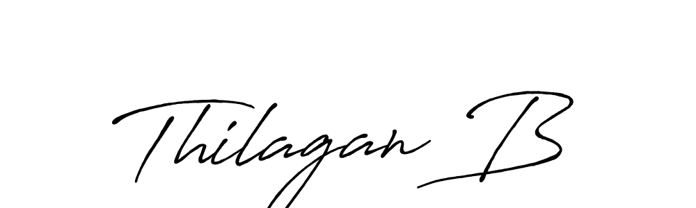 The best way (Antro_Vectra_Bolder) to make a short signature is to pick only two or three words in your name. The name Thilagan B include a total of six letters. For converting this name. Thilagan B signature style 7 images and pictures png