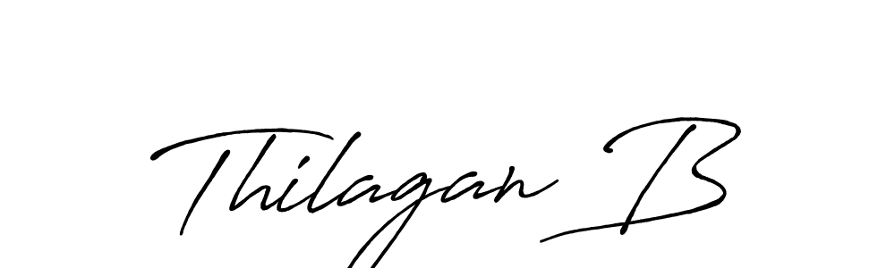 The best way (Antro_Vectra_Bolder) to make a short signature is to pick only two or three words in your name. The name Thilagan B include a total of six letters. For converting this name. Thilagan B signature style 7 images and pictures png