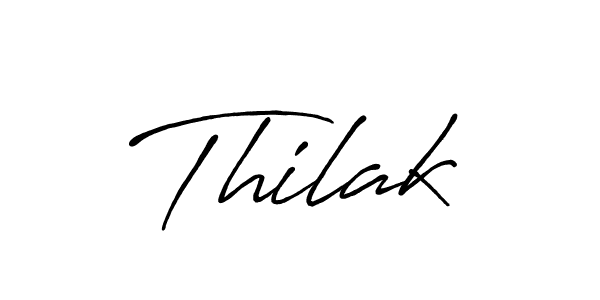 How to make Thilak signature? Antro_Vectra_Bolder is a professional autograph style. Create handwritten signature for Thilak name. Thilak signature style 7 images and pictures png
