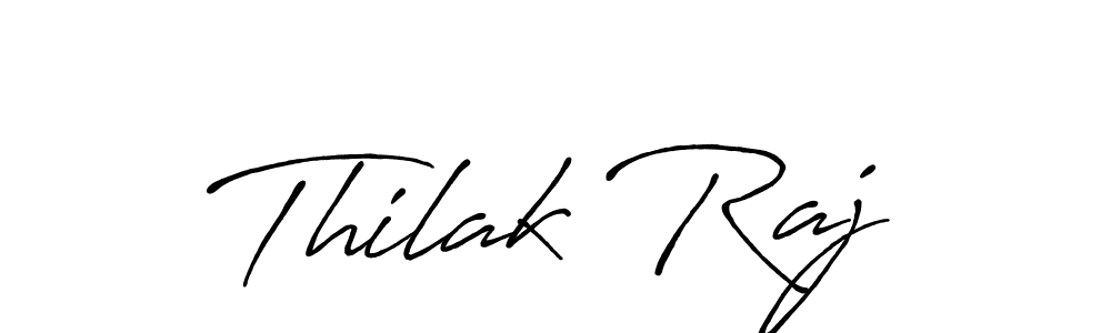 Antro_Vectra_Bolder is a professional signature style that is perfect for those who want to add a touch of class to their signature. It is also a great choice for those who want to make their signature more unique. Get Thilak Raj name to fancy signature for free. Thilak Raj signature style 7 images and pictures png