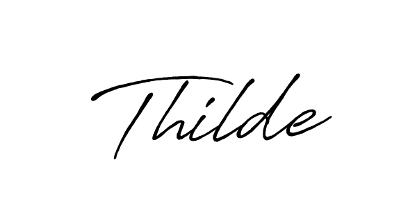 The best way (Antro_Vectra_Bolder) to make a short signature is to pick only two or three words in your name. The name Thilde include a total of six letters. For converting this name. Thilde signature style 7 images and pictures png