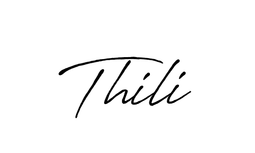 Create a beautiful signature design for name Thili. With this signature (Antro_Vectra_Bolder) fonts, you can make a handwritten signature for free. Thili signature style 7 images and pictures png