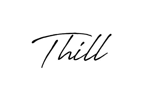 Thill stylish signature style. Best Handwritten Sign (Antro_Vectra_Bolder) for my name. Handwritten Signature Collection Ideas for my name Thill. Thill signature style 7 images and pictures png