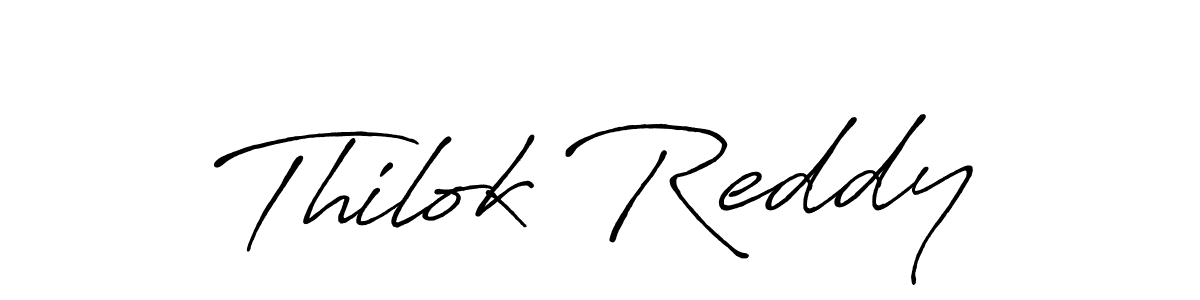 Make a beautiful signature design for name Thilok Reddy. Use this online signature maker to create a handwritten signature for free. Thilok Reddy signature style 7 images and pictures png