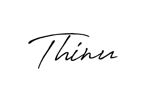 Use a signature maker to create a handwritten signature online. With this signature software, you can design (Antro_Vectra_Bolder) your own signature for name Thinu. Thinu signature style 7 images and pictures png