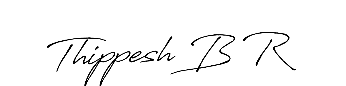 How to make Thippesh B R signature? Antro_Vectra_Bolder is a professional autograph style. Create handwritten signature for Thippesh B R name. Thippesh B R signature style 7 images and pictures png