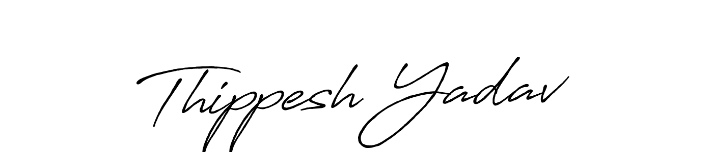 Thippesh Yadav stylish signature style. Best Handwritten Sign (Antro_Vectra_Bolder) for my name. Handwritten Signature Collection Ideas for my name Thippesh Yadav. Thippesh Yadav signature style 7 images and pictures png