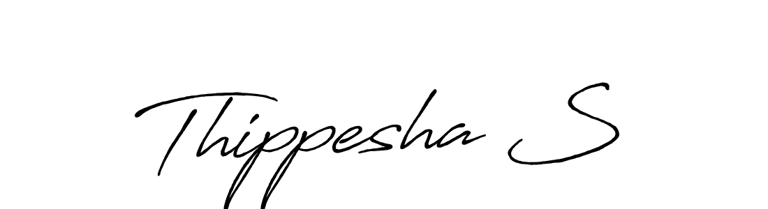 Make a beautiful signature design for name Thippesha S. Use this online signature maker to create a handwritten signature for free. Thippesha S signature style 7 images and pictures png