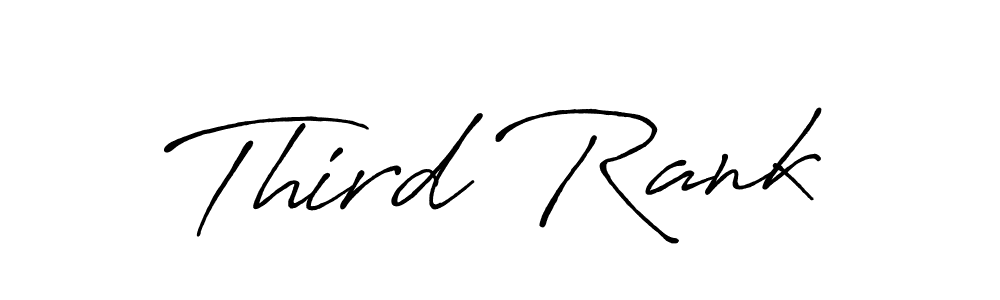 How to make Third Rank signature? Antro_Vectra_Bolder is a professional autograph style. Create handwritten signature for Third Rank name. Third Rank signature style 7 images and pictures png