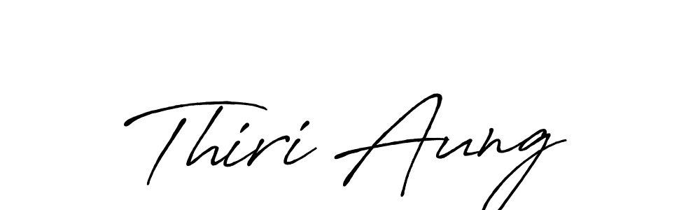 Use a signature maker to create a handwritten signature online. With this signature software, you can design (Antro_Vectra_Bolder) your own signature for name Thiri Aung. Thiri Aung signature style 7 images and pictures png