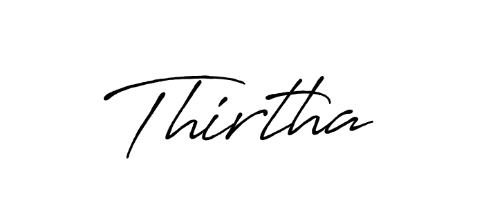 Use a signature maker to create a handwritten signature online. With this signature software, you can design (Antro_Vectra_Bolder) your own signature for name Thirtha. Thirtha signature style 7 images and pictures png