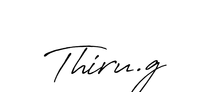 Create a beautiful signature design for name Thiru.g. With this signature (Antro_Vectra_Bolder) fonts, you can make a handwritten signature for free. Thiru.g signature style 7 images and pictures png