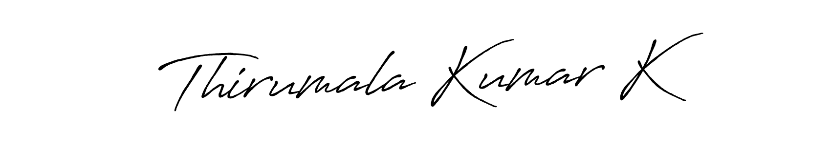 Also we have Thirumala Kumar K name is the best signature style. Create professional handwritten signature collection using Antro_Vectra_Bolder autograph style. Thirumala Kumar K signature style 7 images and pictures png