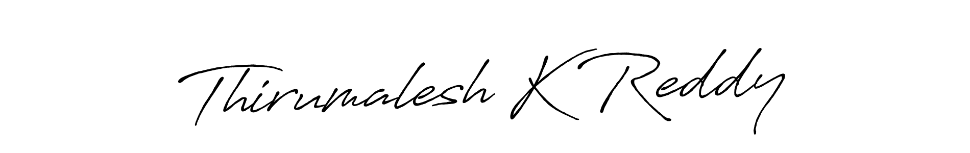 Thirumalesh K Reddy stylish signature style. Best Handwritten Sign (Antro_Vectra_Bolder) for my name. Handwritten Signature Collection Ideas for my name Thirumalesh K Reddy. Thirumalesh K Reddy signature style 7 images and pictures png