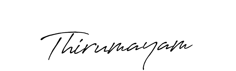 Use a signature maker to create a handwritten signature online. With this signature software, you can design (Antro_Vectra_Bolder) your own signature for name Thirumayam. Thirumayam signature style 7 images and pictures png