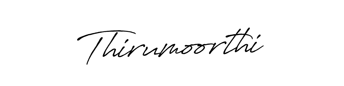 Create a beautiful signature design for name Thirumoorthi. With this signature (Antro_Vectra_Bolder) fonts, you can make a handwritten signature for free. Thirumoorthi signature style 7 images and pictures png