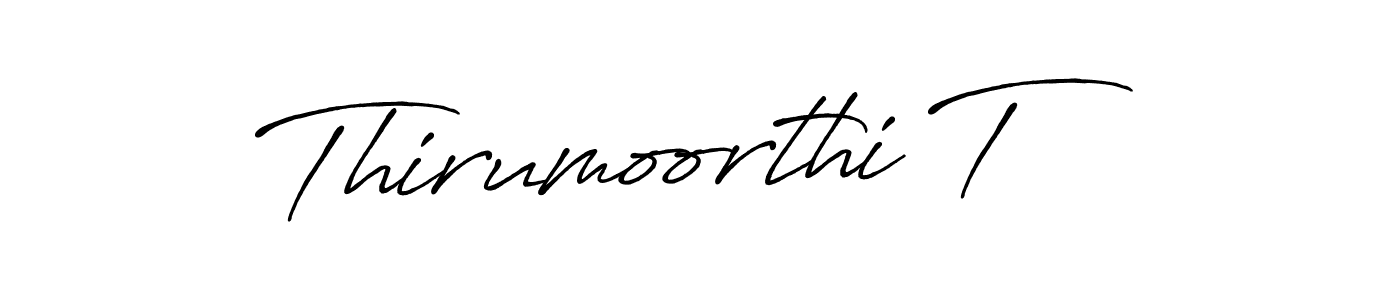 How to make Thirumoorthi T name signature. Use Antro_Vectra_Bolder style for creating short signs online. This is the latest handwritten sign. Thirumoorthi T signature style 7 images and pictures png