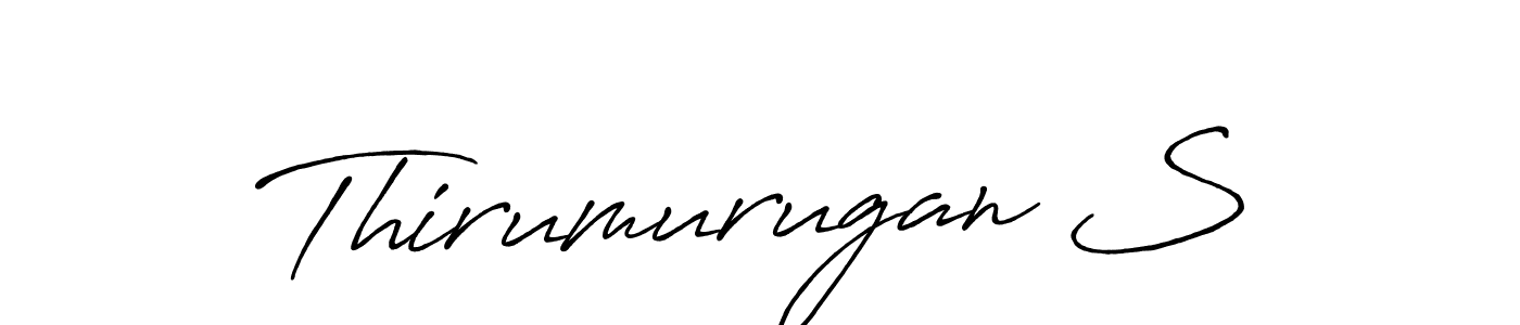 It looks lik you need a new signature style for name Thirumurugan S. Design unique handwritten (Antro_Vectra_Bolder) signature with our free signature maker in just a few clicks. Thirumurugan S signature style 7 images and pictures png