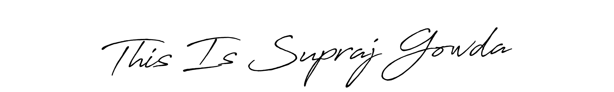 You should practise on your own different ways (Antro_Vectra_Bolder) to write your name (This Is Supraj Gowda) in signature. don't let someone else do it for you. This Is Supraj Gowda signature style 7 images and pictures png