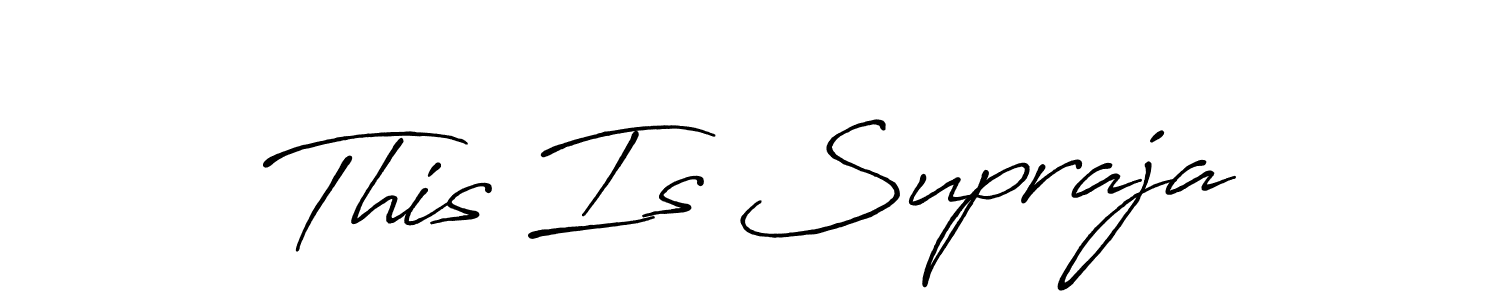 Similarly Antro_Vectra_Bolder is the best handwritten signature design. Signature creator online .You can use it as an online autograph creator for name This Is Supraja. This Is Supraja signature style 7 images and pictures png